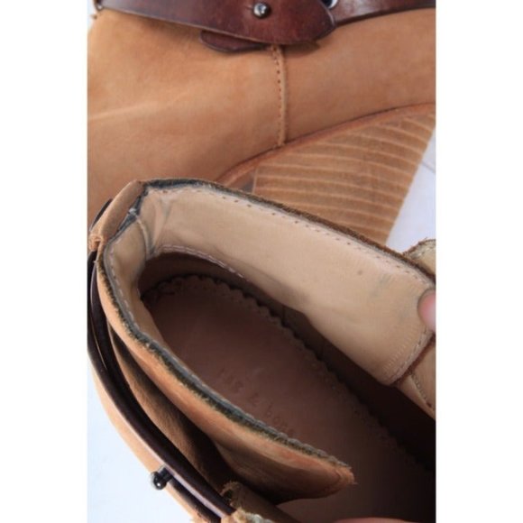 rag and bone harrow booties leather tan womens shoes ankle boots 37.5 us 7.5 - Picture 9 of 11